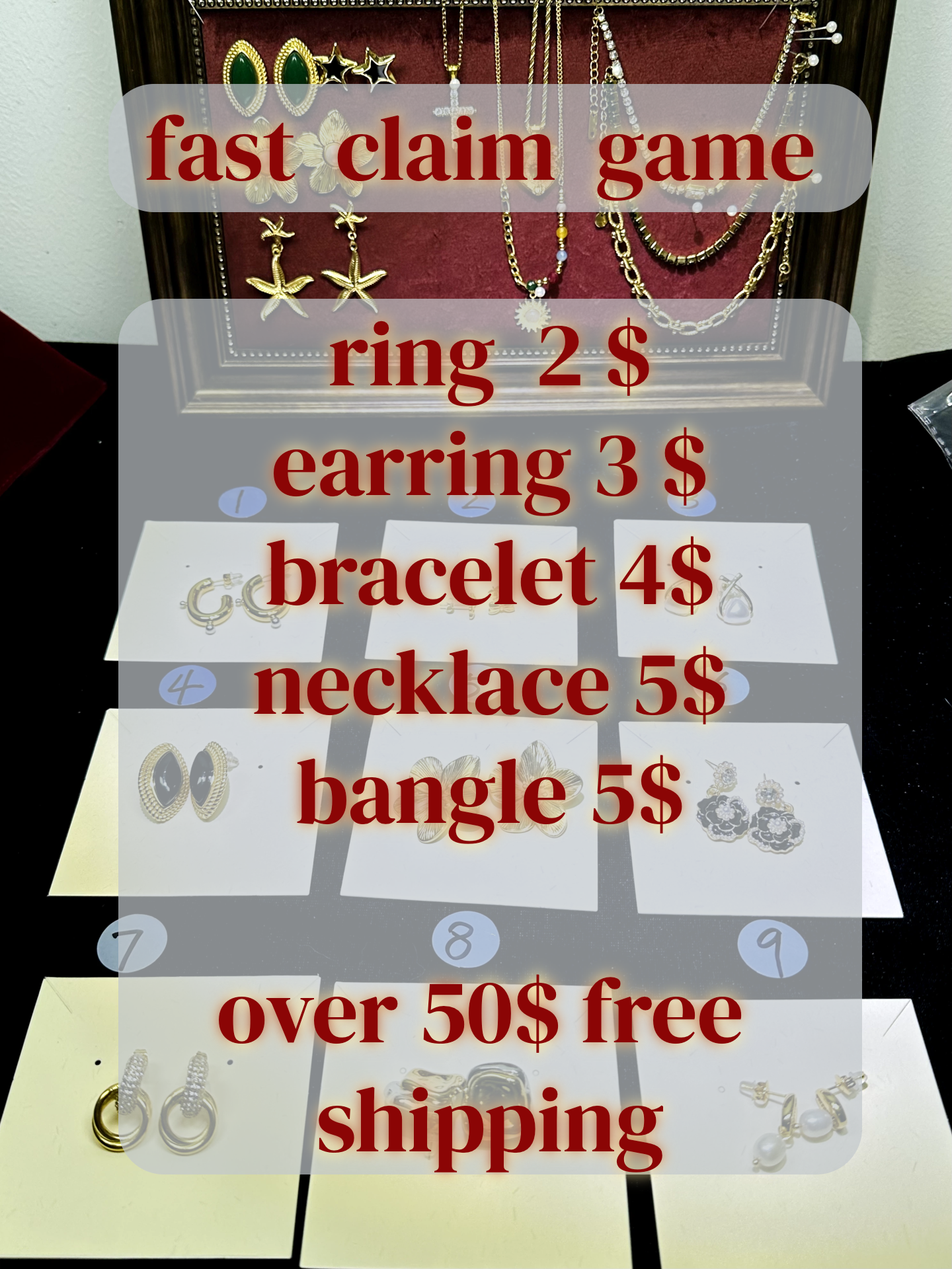 fast claim game of stainless steel jewelries
